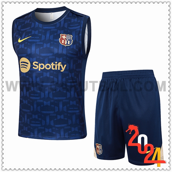 Camiseta Entrenamiento sin mangas FC Barcelona azul real 2024 2025