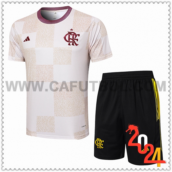 Camiseta Entrenamiento Flamengo Blanco/Beige 2024 2025