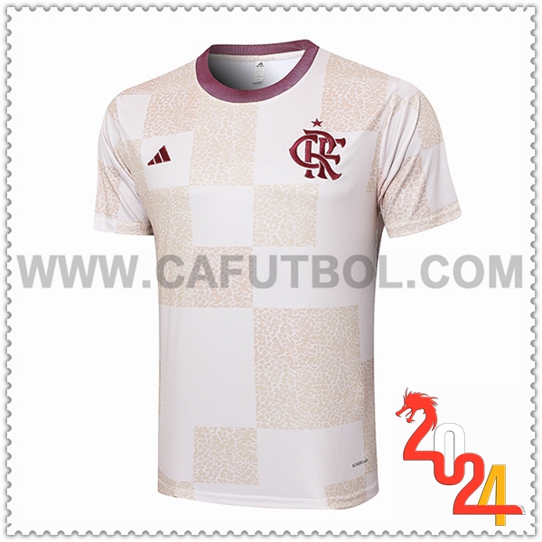 Camiseta Entrenamiento Flamengo Blanco/Beige 2024 2025