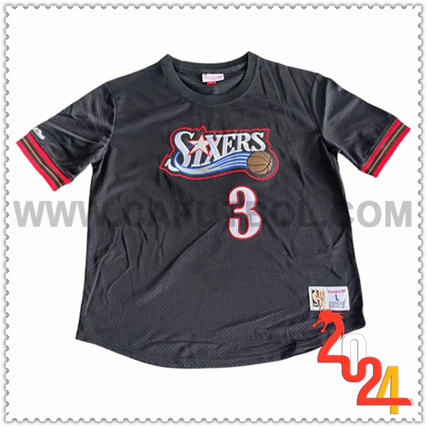 Camisetas Philadelphia 76ers (IVERSON #3) 2024/25 Negro