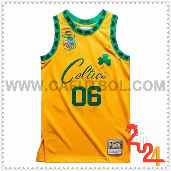 Camisetas Boston Celtics (BODEGA #06) 2024/25 Amarillo/Verde