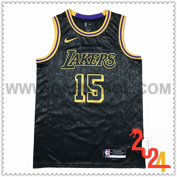 Camisetas Los Angeles Lakers (REAVES #15) 2024/25 Negro/Amarillo