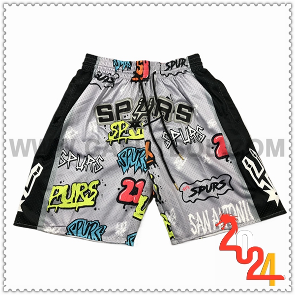 Cortos NBA San Antonio Spurs 2024/25 Gris/Negro