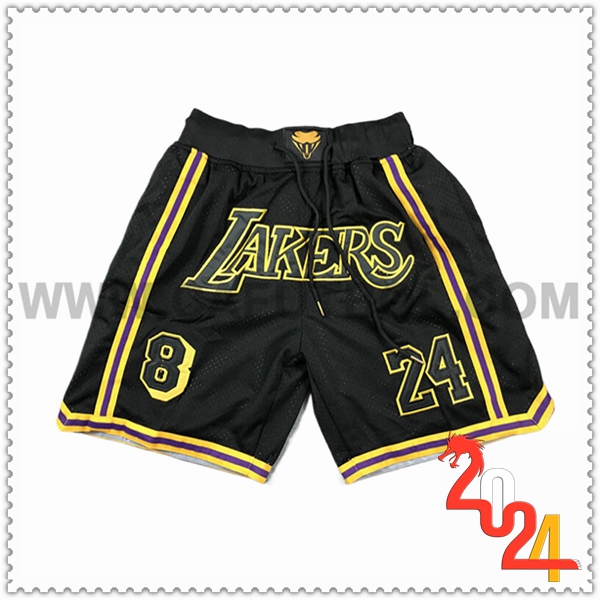 Cortos NBA Los Angeles Lakers 2024/25 Negro/Amarillo