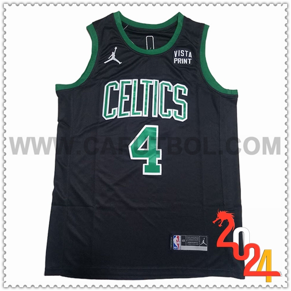 Camisetas Boston Celtics (HOLIDAY #4) 2024/25 Negro/Verde -02