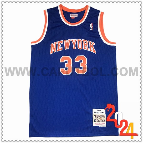 Camisetas New York Knicks (EWING #33) 2024/25 Azul/Naranja