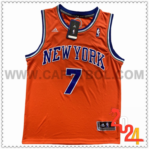 Camisetas New York Knicks (ANTHONY #7) 2024/25 Naranja/Azul