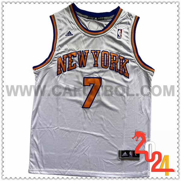 Camisetas New York Knicks (ANTHONY #7) 2024/25 Blanco/Naranja/Azul