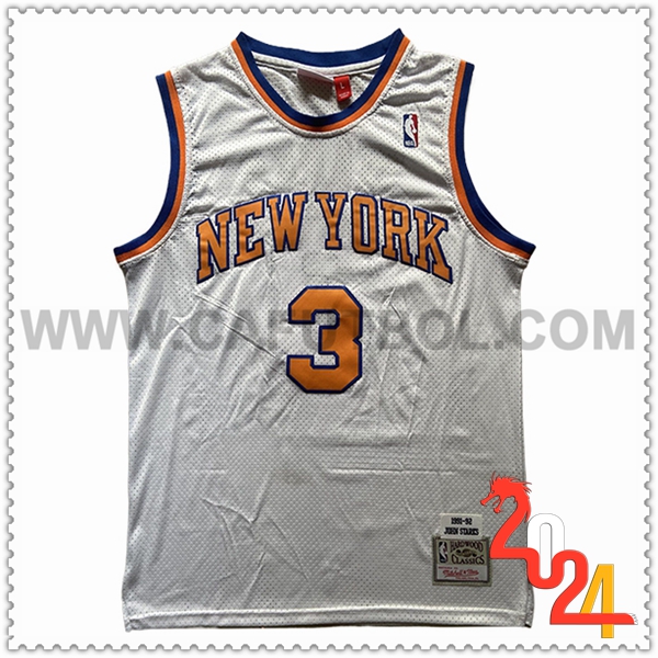 Camisetas New York Knicks (STARKS #3) 2024/25 Blanco/Naranja/Azul