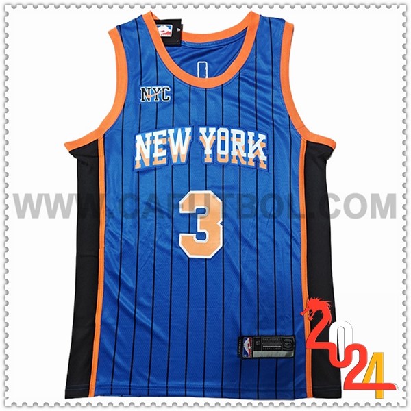 Camisetas New York Knicks (HART #3) 2024/25 Azul/Naranja/Negro