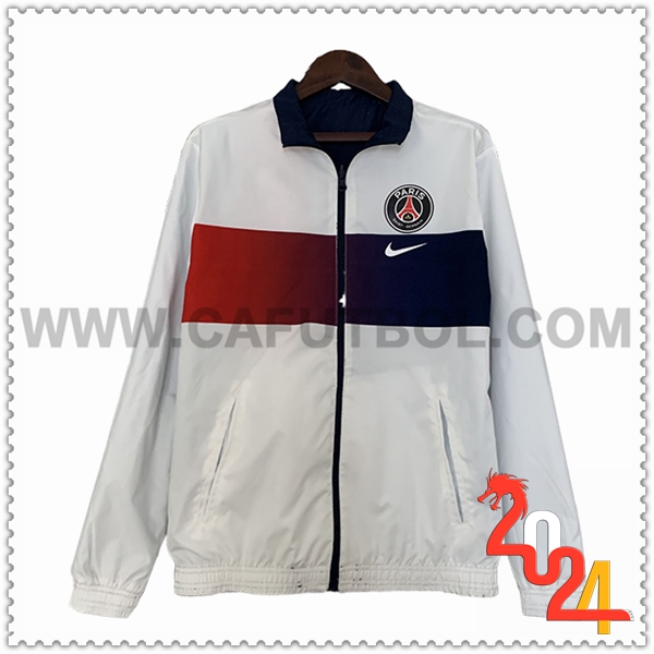 Rompevientos PSG Blanco/Rojo/Azul 2024 2025