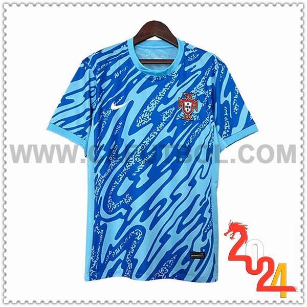 Camiseta Equipo Portero Portugal Azul 2024 2025