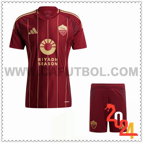 Primera Equipacion del AS Roma + Pantalones 2024 2025