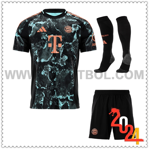 Segunda Equipacion del Bayern Munich (Pantalones + Chaussettes) 2024 2025