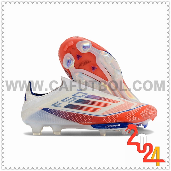 Adidas Botas De Fútbol F50+ FG Blanco/Naranja/Azul