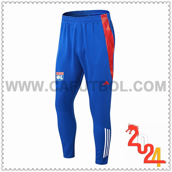 Pantalones Entrenamiento lyon Azul/Rojo 2024 2025