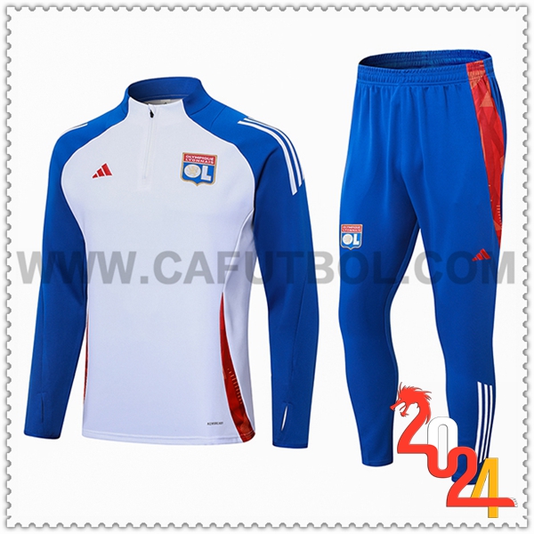 Chandal Futbol lyon Blanco/Azul/Rojo 2024 2025