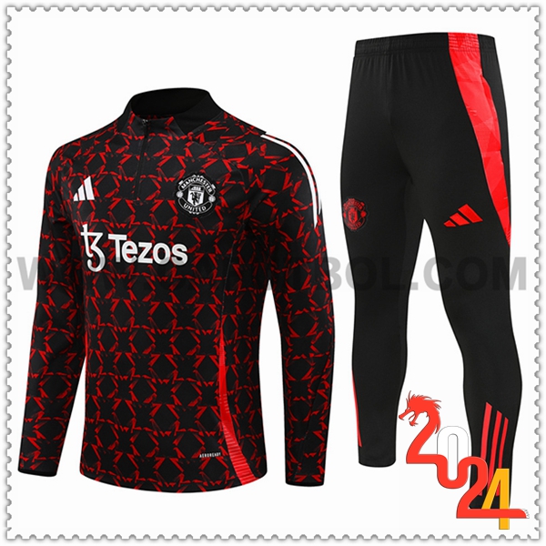 Chandal Futbol Manchester United Negro/Rojo 2024 2025