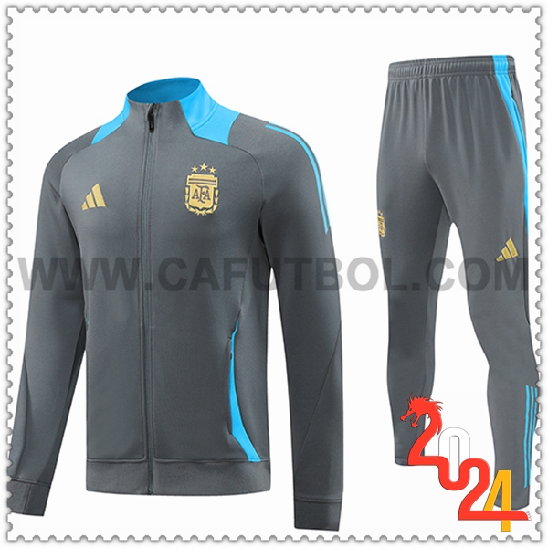 Chandal Chaquetas Futbol Argentina Gris/Azul 2024 2025