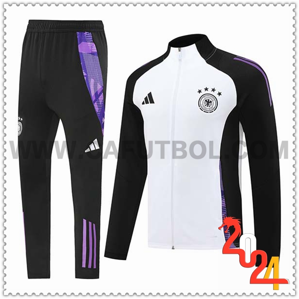 Chandal Chaquetas Futbol Alemania Negro/Blanco/Violeta 2024 2025