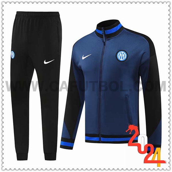 Chandal Chaquetas Futbol Inter Milan Azul marino 2024 2025