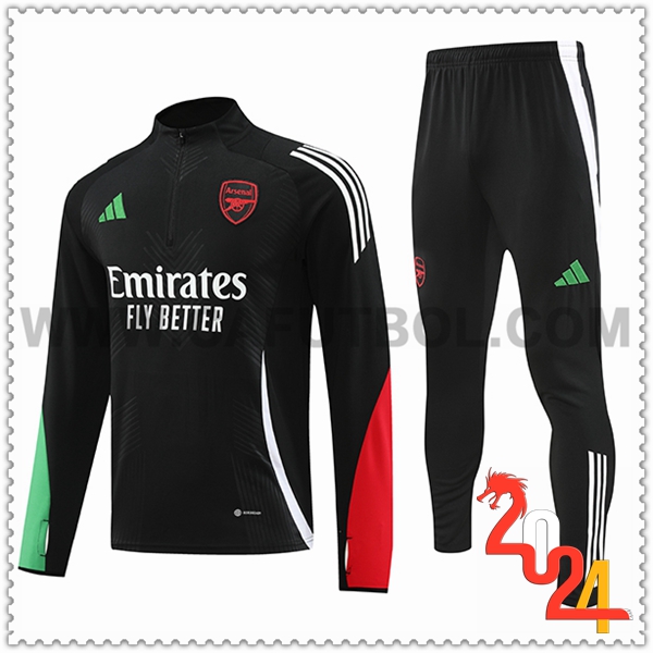 Chandal Futbol Arsenal Ninos Negro/Verde/Rojo 2024 2025