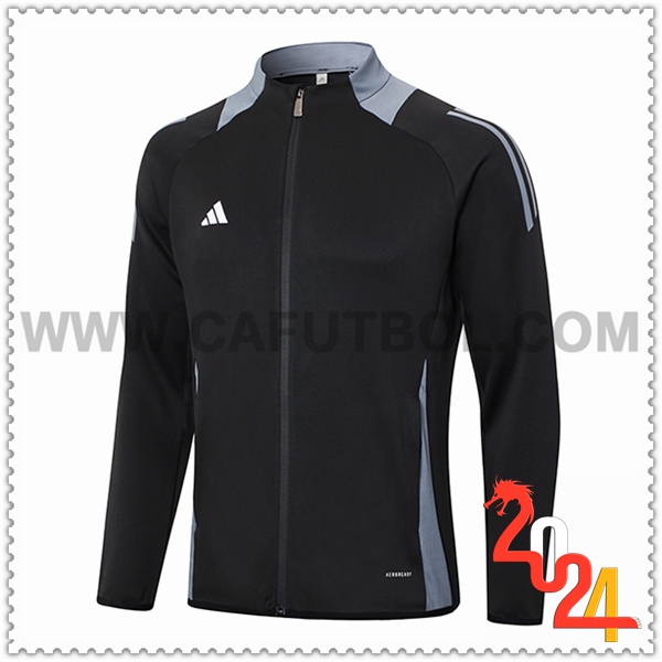 Chaquetas Futbol Adidas Negro/Gris 2024 2025