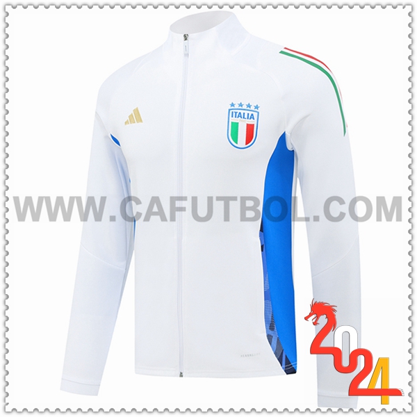 Chaquetas Futbol Italia Blanco/Azul 2024 2025