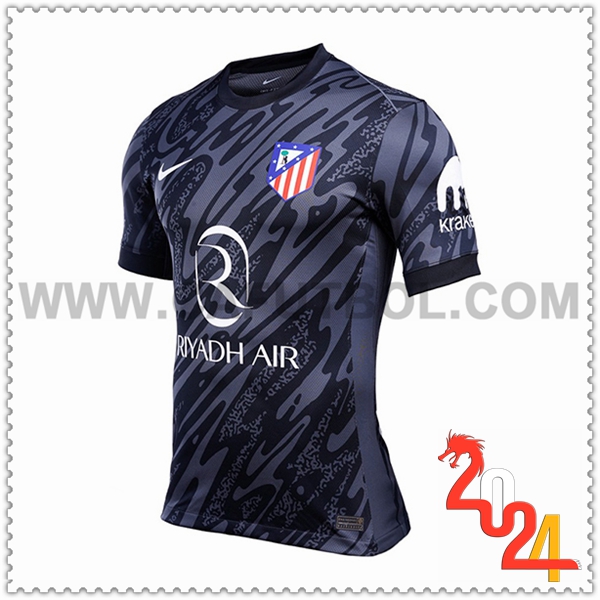 Camiseta Futbol Portero Atletico Madrid Negro 2024 2025