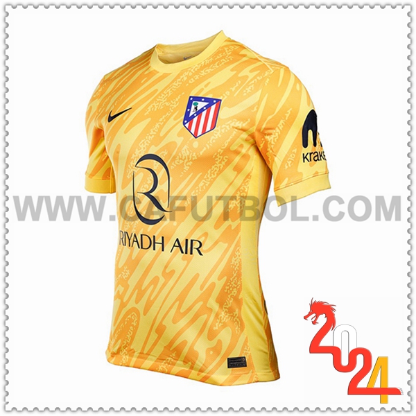 Camiseta Futbol Portero Atletico Madrid Amarillo 2024 2025