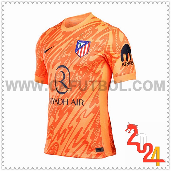 Camiseta Futbol Portero Atletico Madrid Naranja 2024 2025