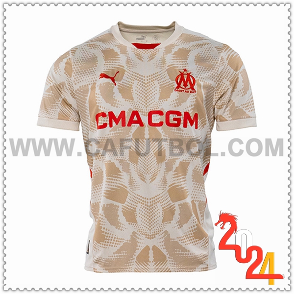 Camiseta Futbol Portero Marsella OM Beige 2024 2025