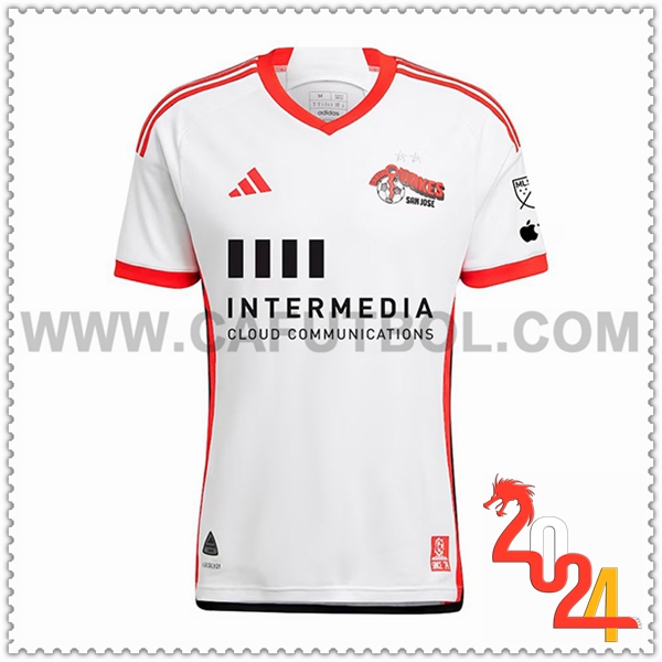 Segunda Camiseta Futbol San Jose Earthquakes 2024 2025