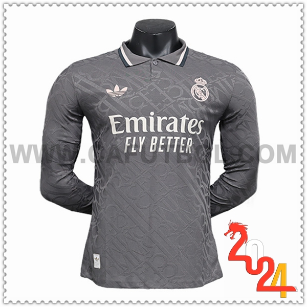 Tercero Camiseta Futbol Real Madrid Mangas largas 2024 2025