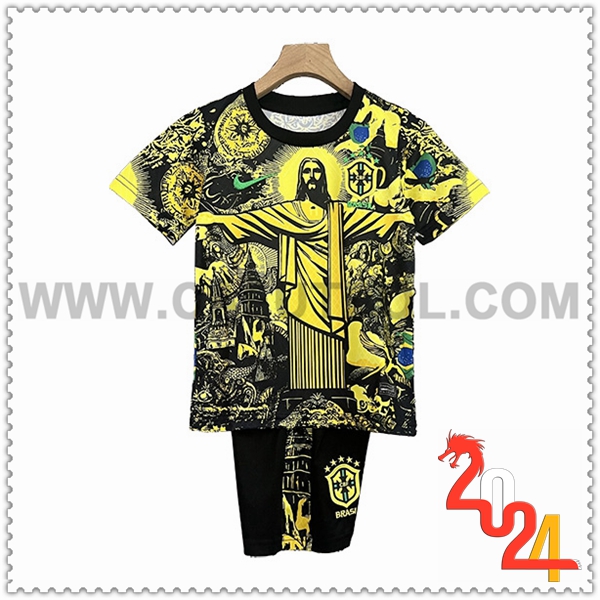 Equipacion del Brasil Ninos Amarillo Edicion especial 2024 2025