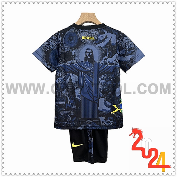 Equipacion del Brasil Ninos Azul Marino Edicion especial 2024 2025