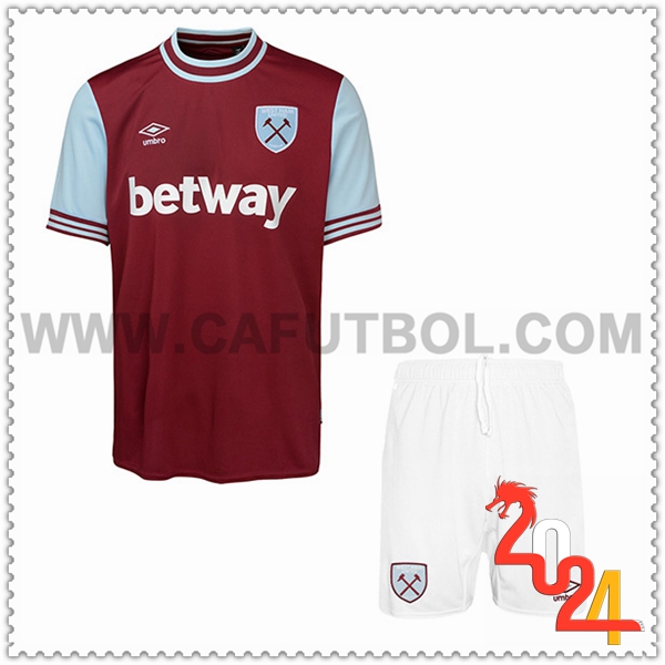 Primera Nuevo Equipacion del West Ham Ninos 2024 2025