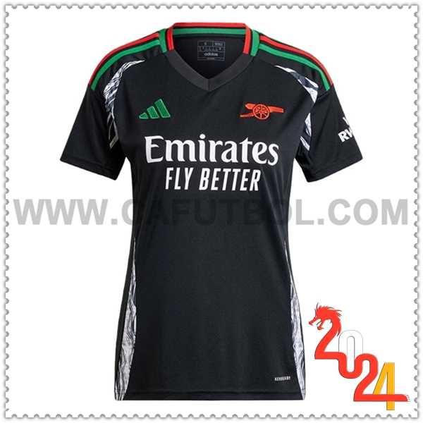 Segunda Camiseta Futbol Arsenal Mujer 2024 2025