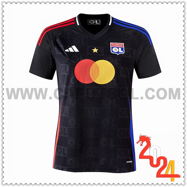 Segunda Camiseta Futbol Lyon Mujer 2024 2025