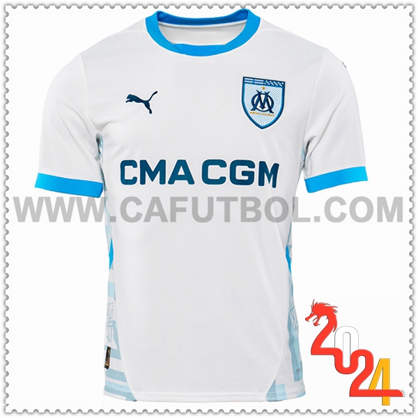 Primera Camiseta Futbol Marsella OM Mujer 2024 2025