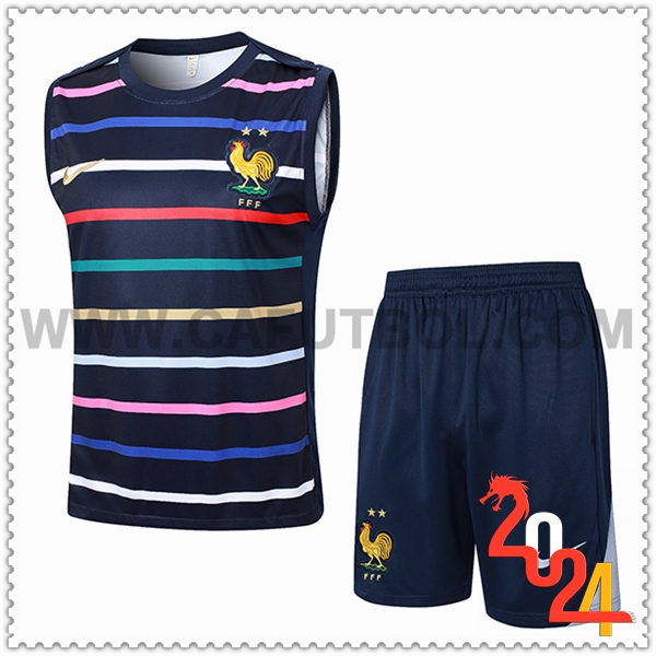 Camiseta Entrenamiento sin mangas Francia azul real 2024 2025