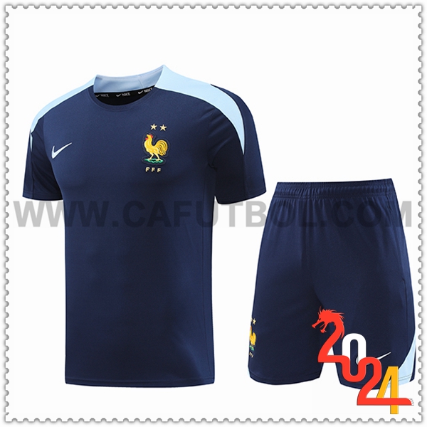 Camiseta Entrenamiento Francia Azul Oscuro 2024 2025 -02