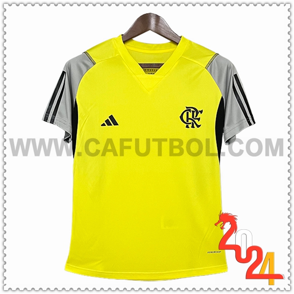 Camiseta Entrenamiento Flamengo Amarillo/Gris/Negro 2024 2025 -02