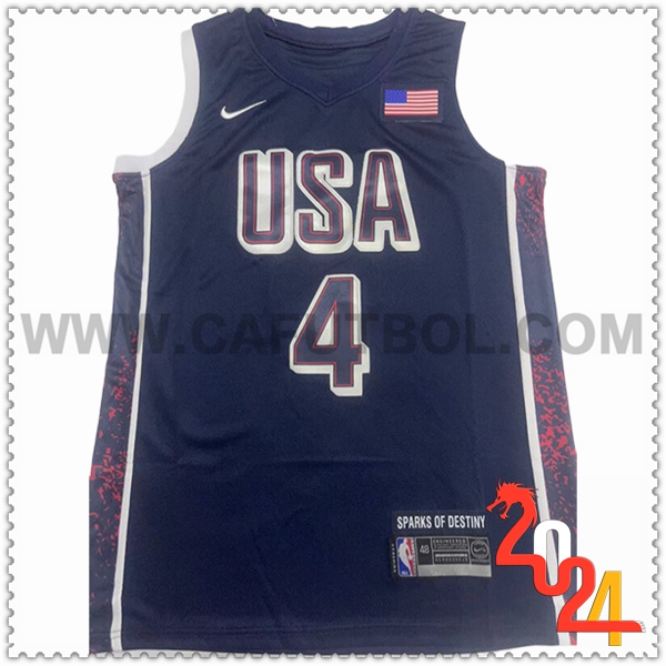 Camisetas USA (CURRY #4) 2024/25 Azul Oscuro