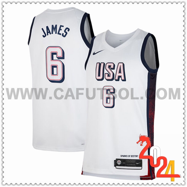 Camisetas USA (JAMES #6) 2024/25 Blanco