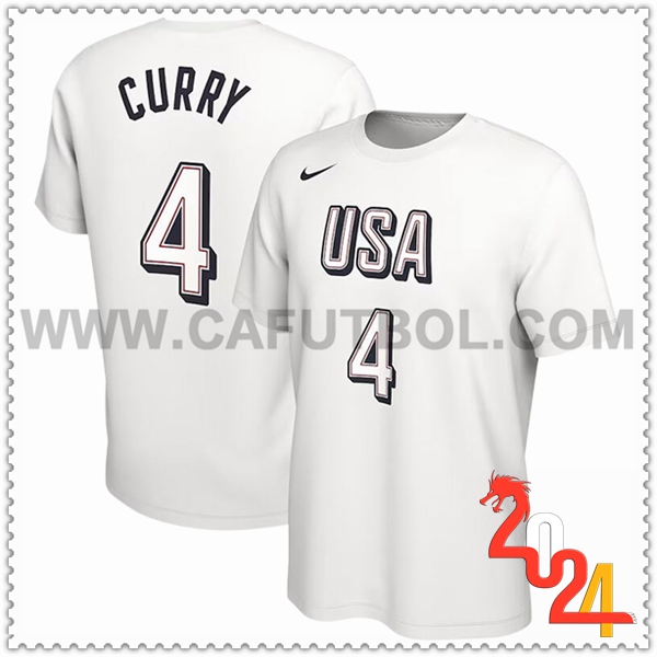 Camisetas USA (CURRY #4) 2024/25 Blanco -02