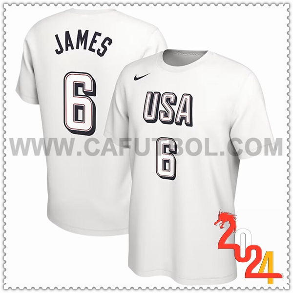 Camisetas USA (JAMES #6) 2024/25 Blanco -02