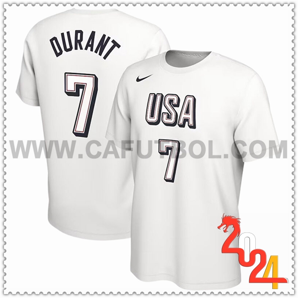 Camisetas USA (DURANT #7) 2024/25 Blanco -02