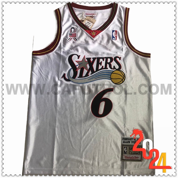 Camisetas American All-Star (IVERSON #6) 2024/25 Blanco/Rojo