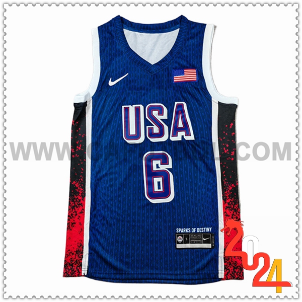 Camisetas USA (JAMES #6) 2024/25 Azul/Rojo/Negro